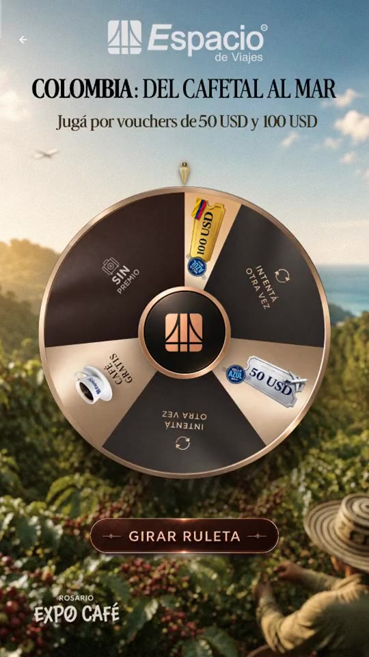 Ruleta de Espacio de viajes en el tótem